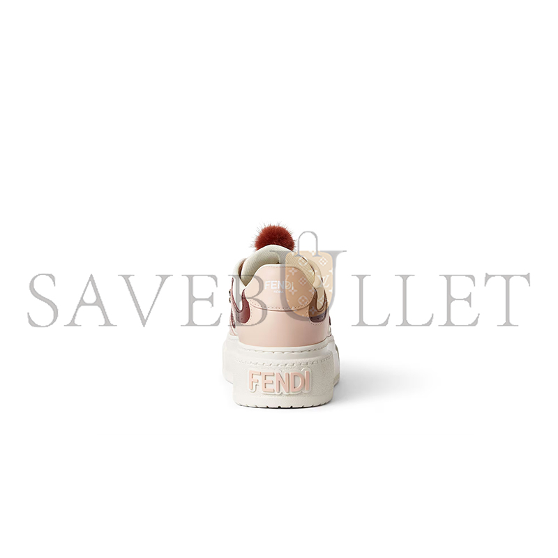 F**di match low top platform shoes in pink leather 8e8721ay9nf1tpw
